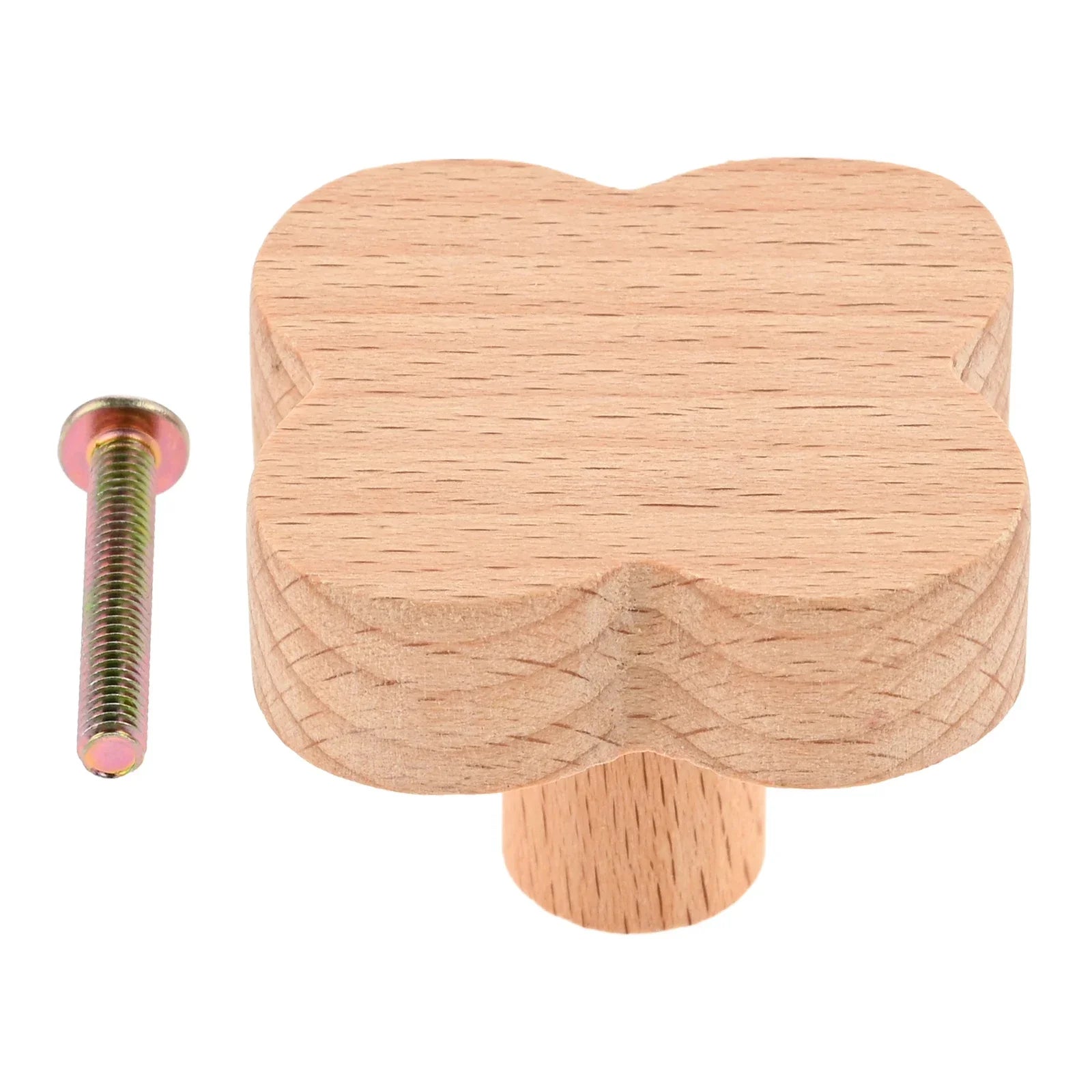 Cute Animal Wood Furniture Handles for Kitchen Cupboard Cabinets Dressers Wardrobe Handle Wooden Drawers Door Knobs with Screw Oasis Select Shape B