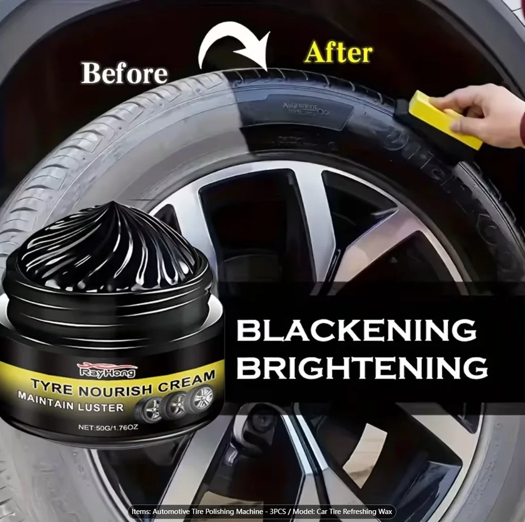 Car Tire Shine Wax – Brightener, Waterproofer & Trim Care Tire Shine Wax Oasis Select