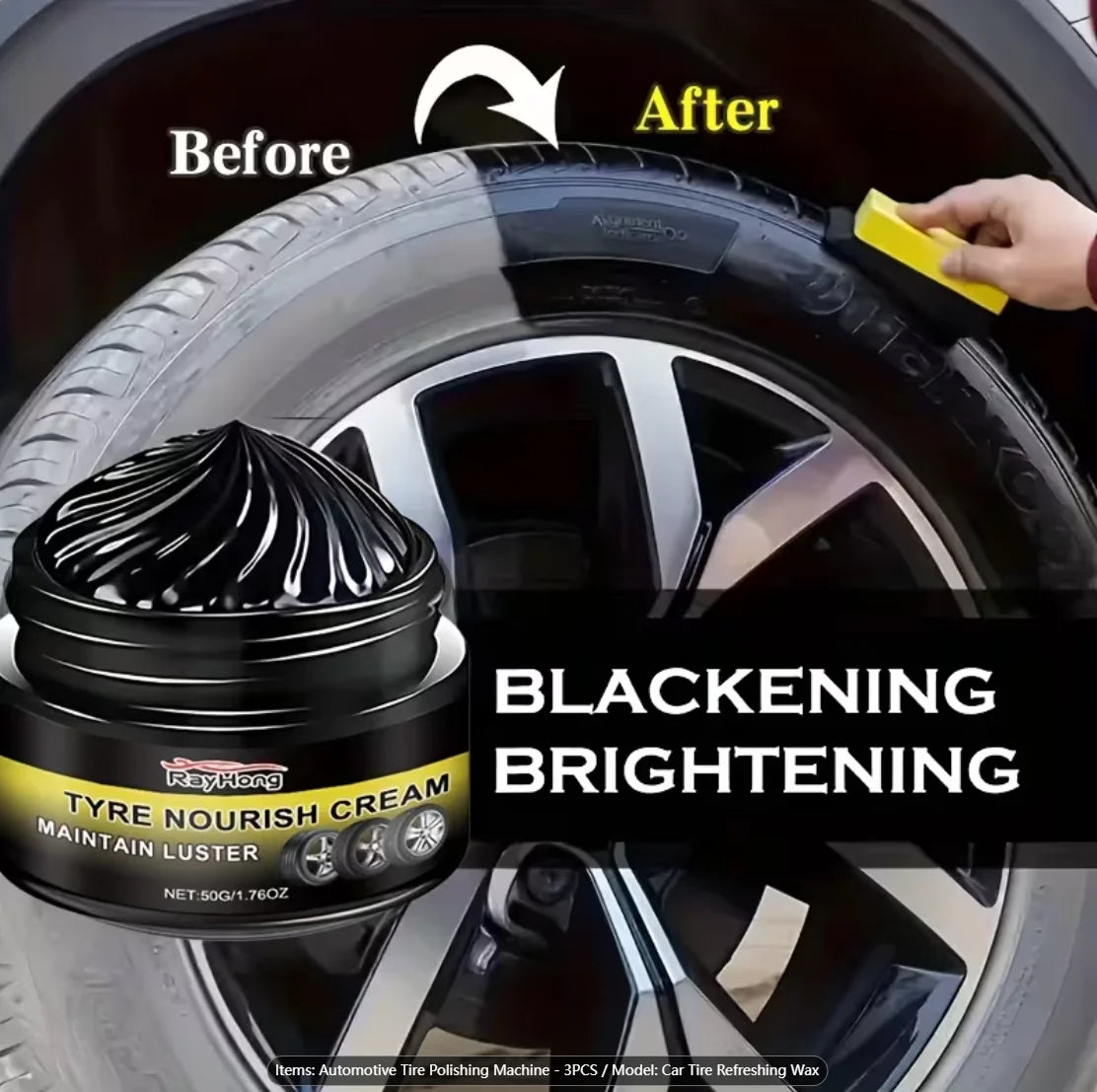 Car Tire Shine Wax – Brightener, Waterproofer & Trim Care Tire Shine Wax Oasis Select