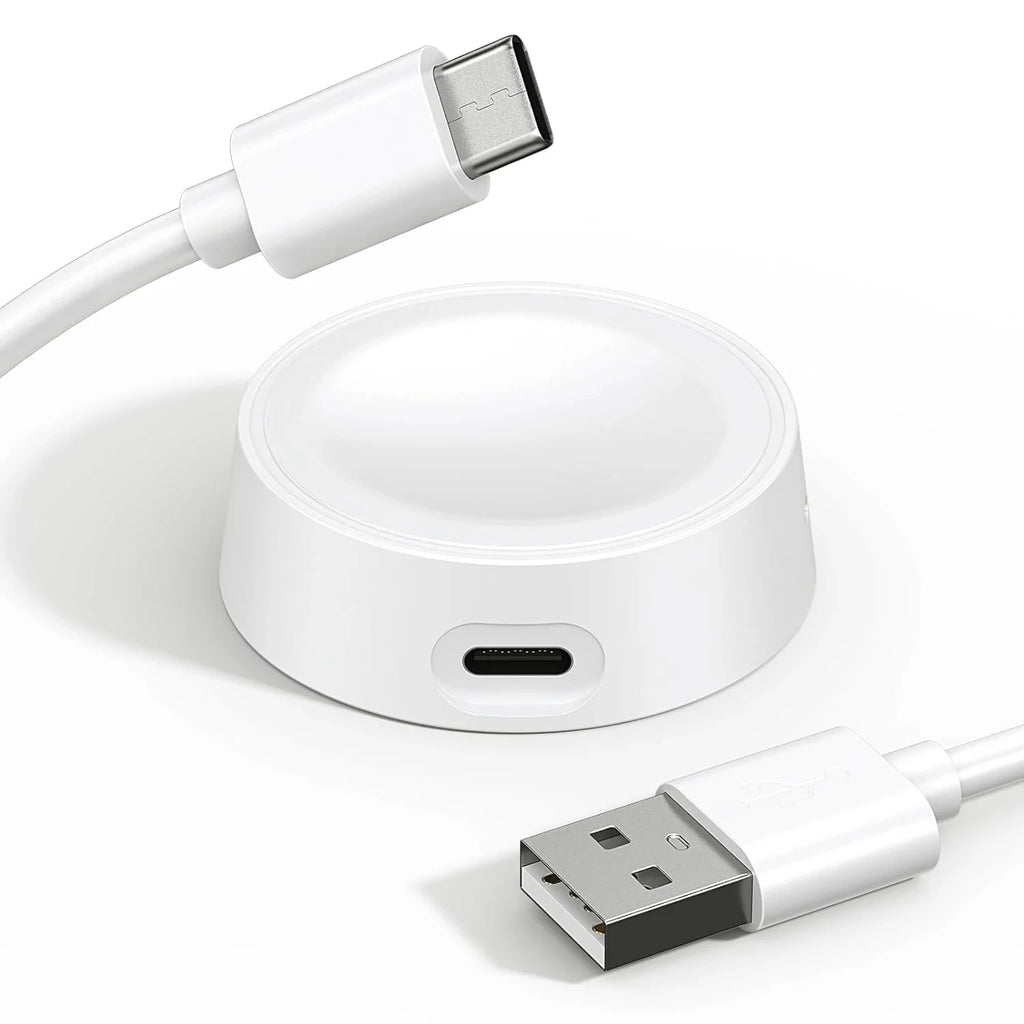 Samsung Galaxy Watch USB Charger – Fits Watch 8/7/6/5/4/Active Smartwatch Charger Oasis Select WHITE