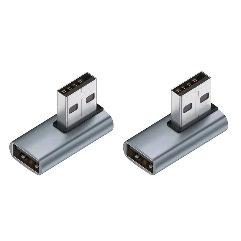 1-5pcs 90 Degree USB to USB Adapter Right Angle USB 3.0 Male to USB Female for Laptop Oasis Select Black 2Pcs