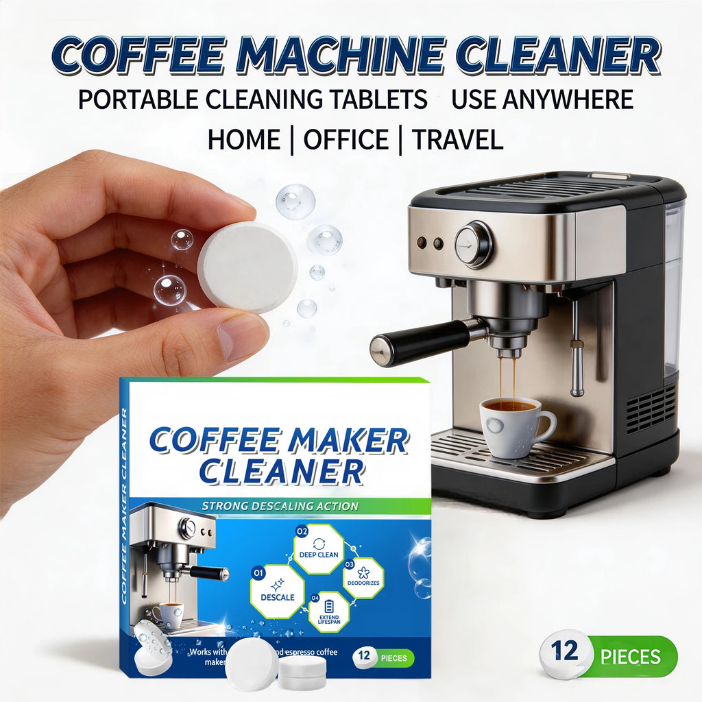 Coffee Machine Cleaner Gentle Cleaning Coffee Machine Remove Pipe Grease,Scale and Residue Coffee Machine Cleaning Tablets 12PCS Oasis Select