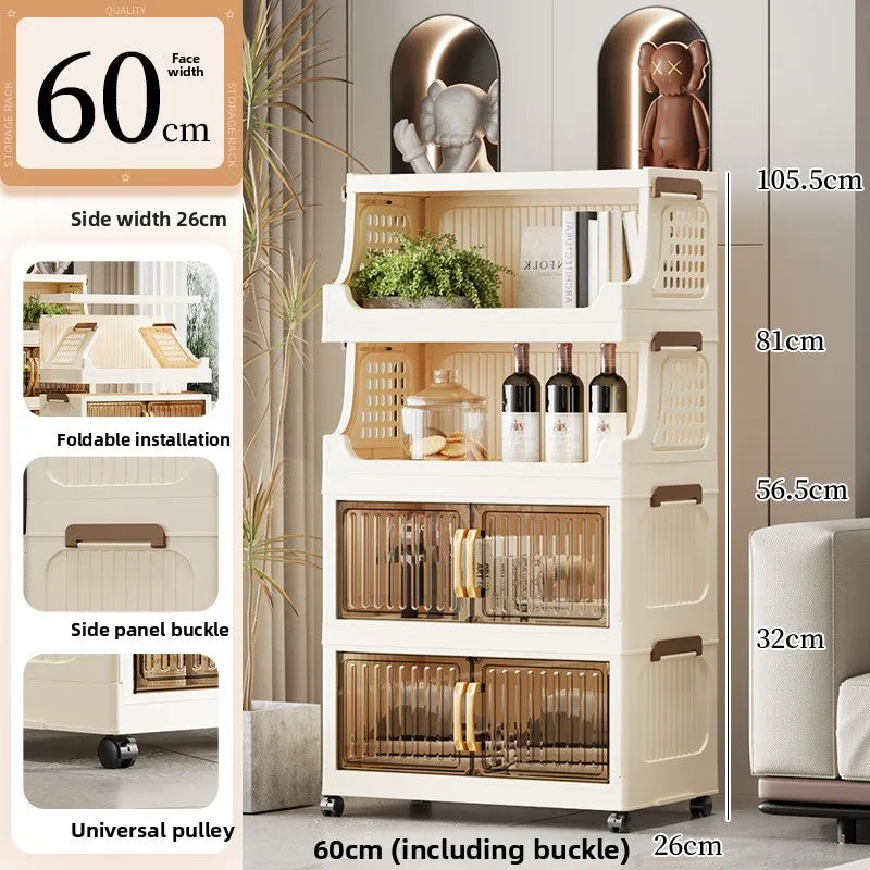 40-50-60 Transparent Household Living Room Multi-layer Mobile Snack
