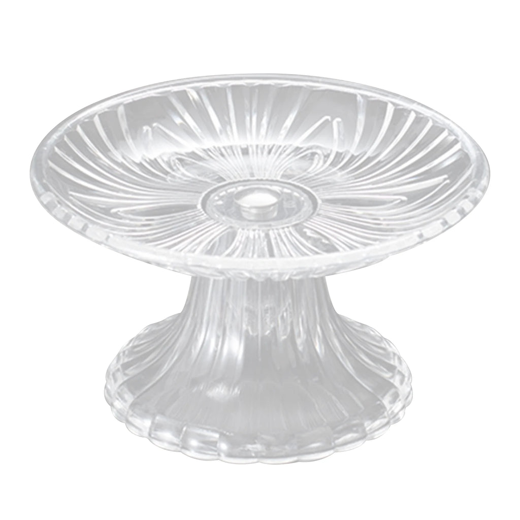 Clear Acrylic Snack & Fruit Serving Tray | Round PET Plate