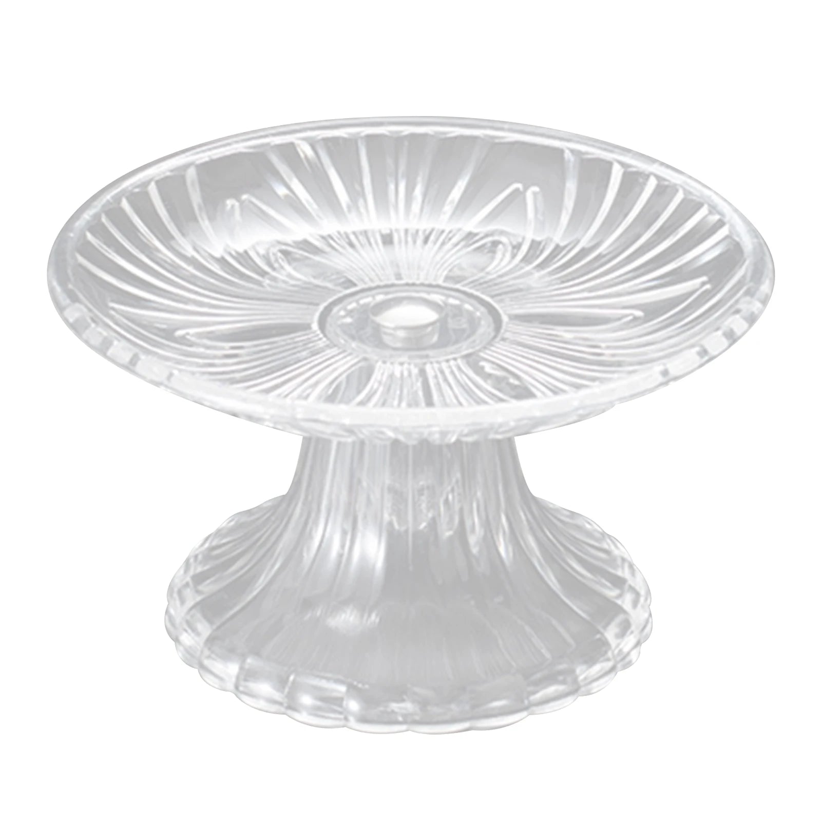 Clear Acrylic Snack & Fruit Serving Tray | Round PET Plate
