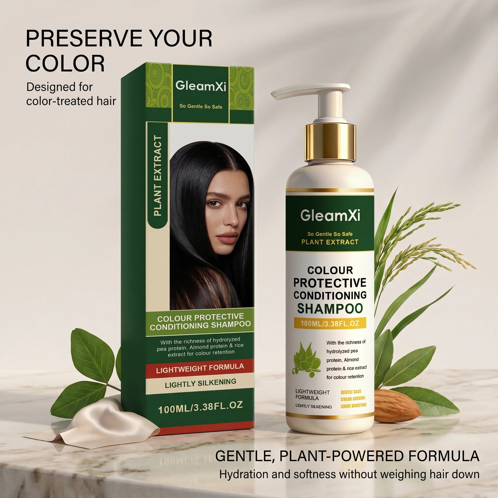 Colour Protective Conditioning Shampoo Lock Color Reduce Color Loss Adds Softness and Shine Long Lasting Non-irritating Care Oasis Select
