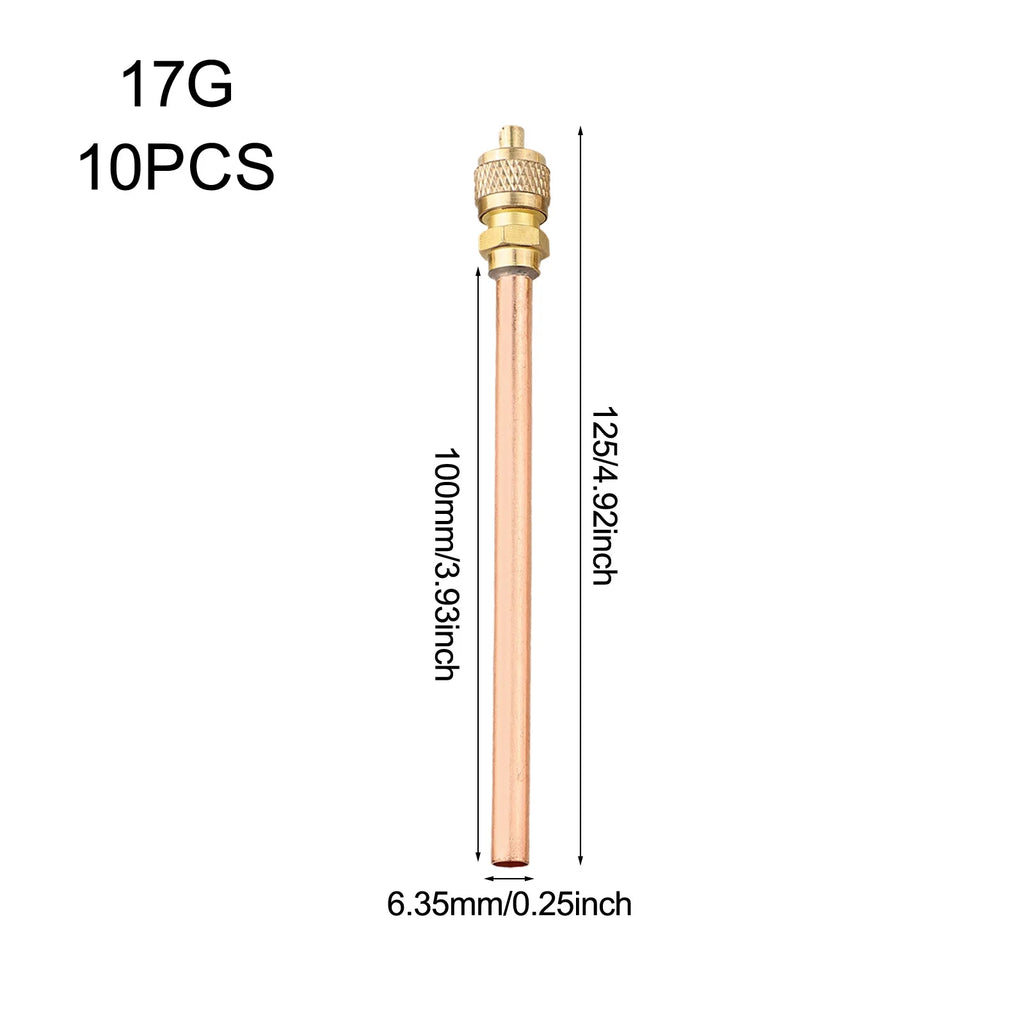 10pcs Maintenance Valve Copper 13x6x4cm Air Conditioner Refrigeration Access Valves Brass Tube Filling Parts High Quality Oasis Select