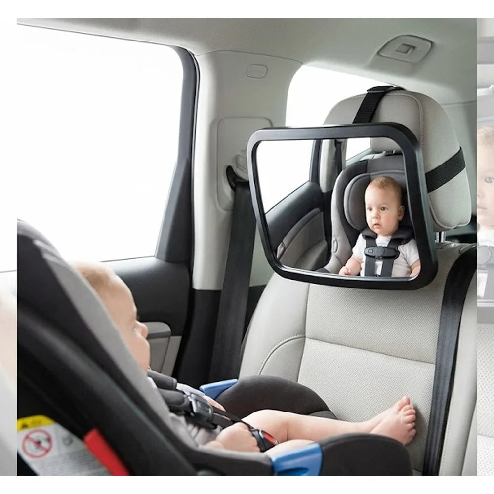 Universal Wide View Adjustable Car Seat Baby Mirror Headrest Mount Safety Monitor Interior Back Rearview for Infant Child Oasis Select