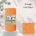 4M Reusable Kitchen Dish Cloth Roll Washable Cleaning Wipes Paper Towel Alternative Absorbent Rag for Living Room Bedroom Oasis Select 1 roll Orange