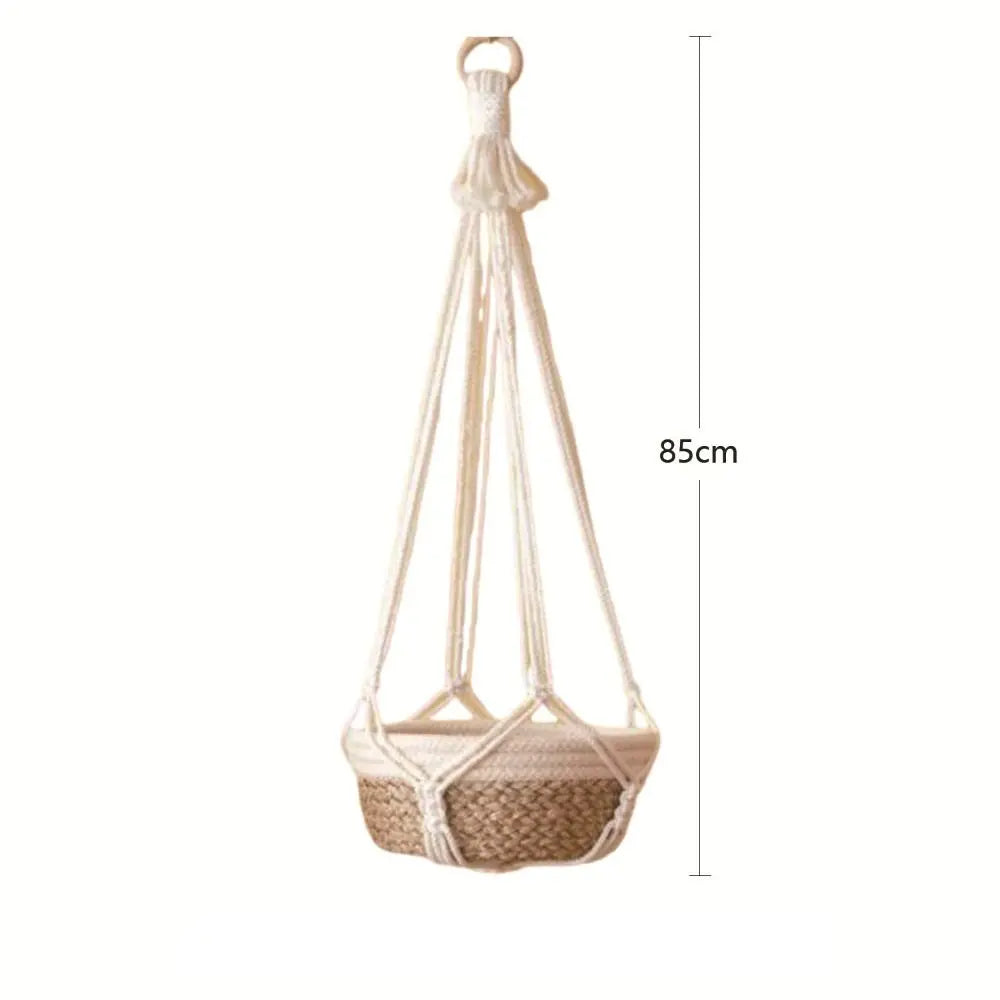 Hanging Macrame Plant Hanger Flower Pot Planter Hanger Wall Decor Courtyard Garden Hanging Planter Hanging Basket Oasis Select