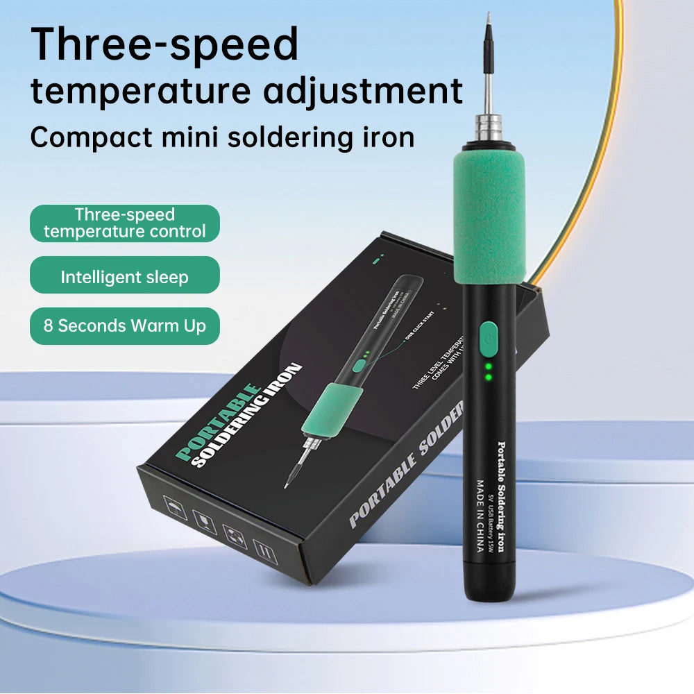 Wireless Soldering Iron Portable 5V 15W Built-in Battery with Three-Level Temperature Control Wireless Mini Soldering Tool Oasis Select Default Title