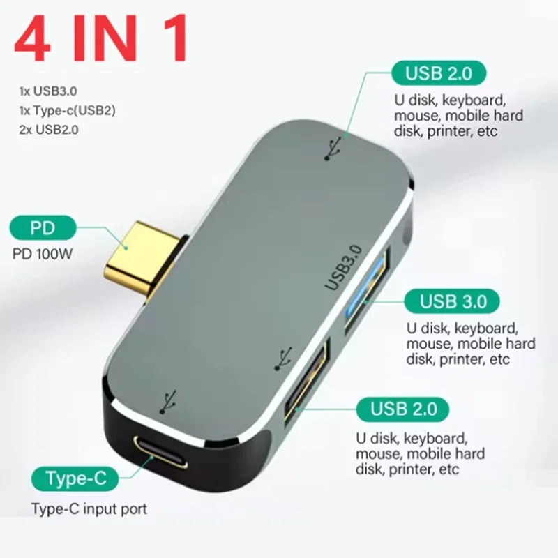  USB C Type-C Docking Station HUB3.55mm Jack Multi-function Converter PD100W USB3.0/USB2.0/USB3.1 HDMI-Compatible USB Extender Oasis Select YX04 X1
