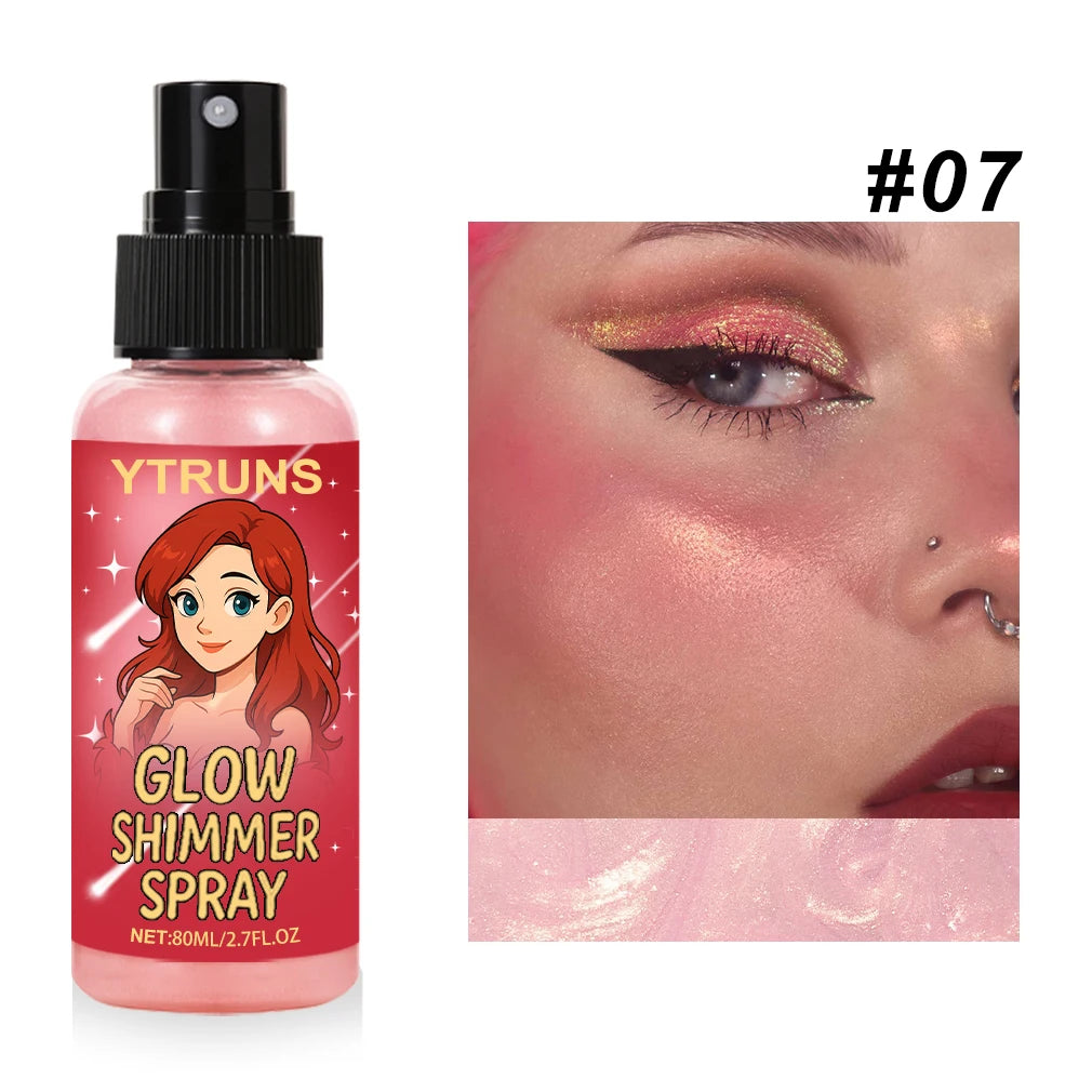 Glow Shimmer Spray for Face, Body & Hair – Glitter Highlight Mist