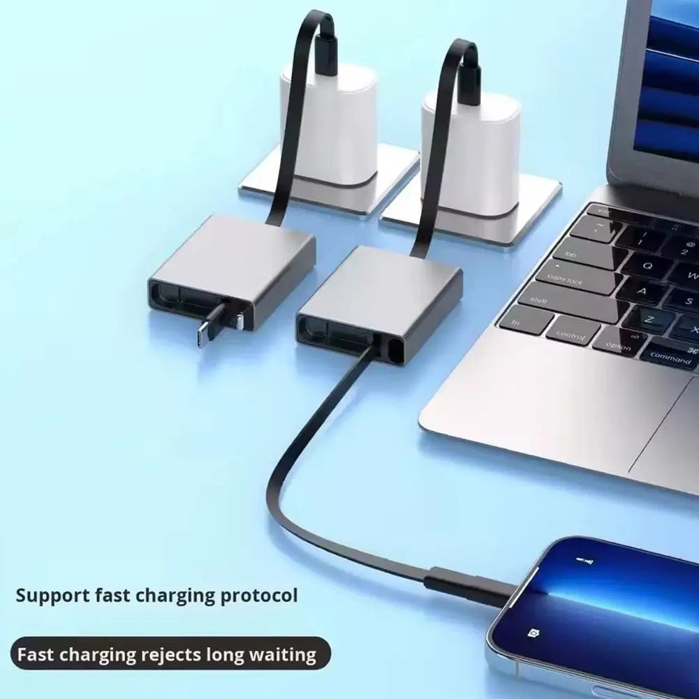 Retractable 3-in-1 USB Cable – USB-C, Lightning & Micro USB