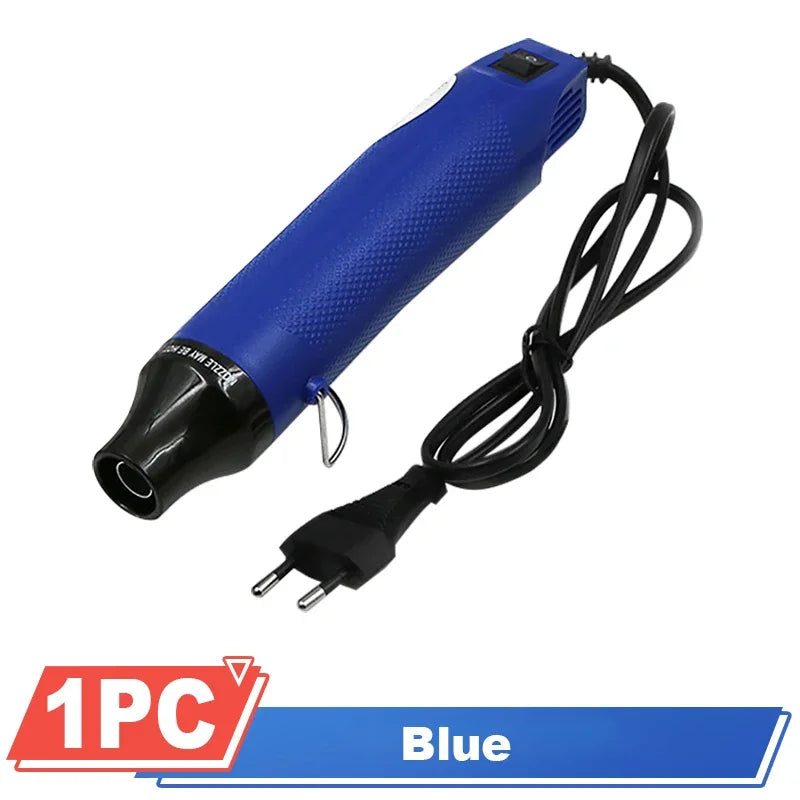 Hot Air Gun 220V Soldering Temperature Blower Gun DIY Crafts Electric Power Hot Dryer Mini Heat Gun For Shrink Tubing Car Wrap Oasis Select Blue