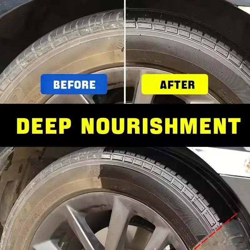 Car Tire Shine Paste 30g – UV-Resistant Rubber & Plastic Restorer
