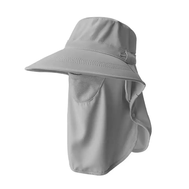 Women Adjustable Neck Flap Sun Hat Wide Brim UPF 50+ UV Protection Breathable Outdoor Travel Beach Cap Oasis Select A13 Light gray