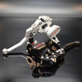 MXS CNC 16mm Piston Straight Push Brake Master Cylinder, Adjustable Lever Distance &Torque,Motorcycle Oasis Select Black on the right