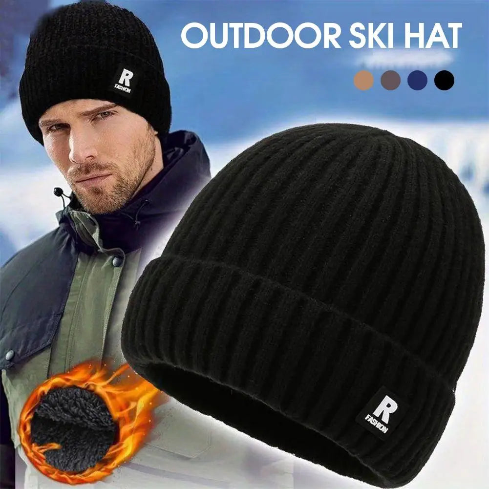 Winter Fleece Lined Knit Beanie Hat – Unisex Warm Skull Cap Winter Beanie Hat Oasis Select
