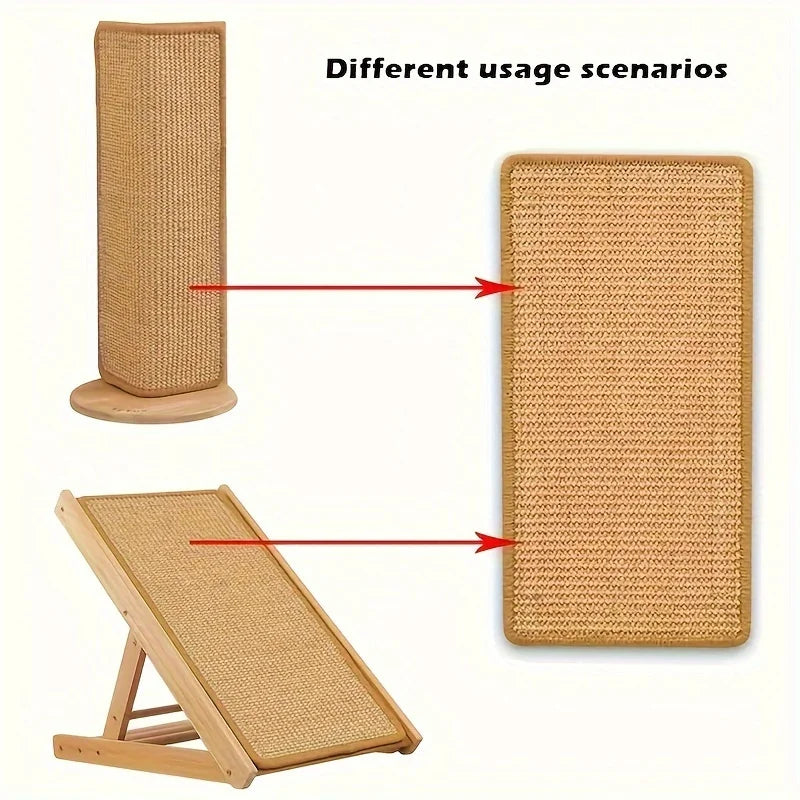 2pcs Sturdy Sisal Cat Scratching Board- No Mess, Sofa-Safe Design, Suitable for Exercise and Rest- Perfect Gift for Cats Oasis Select