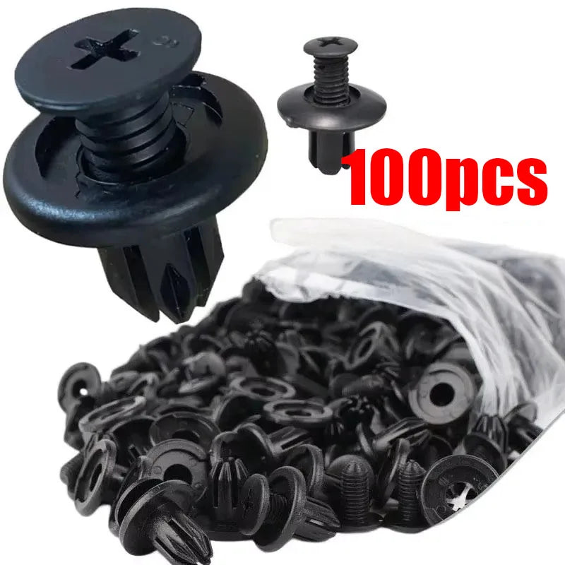 20/40/60/80/120Pcs Universal Car Buckle Set Fastener Rivet Clamping Fastener Buckle Car Accessory Abs Material Fixed Screw Oasis Select 100pcs