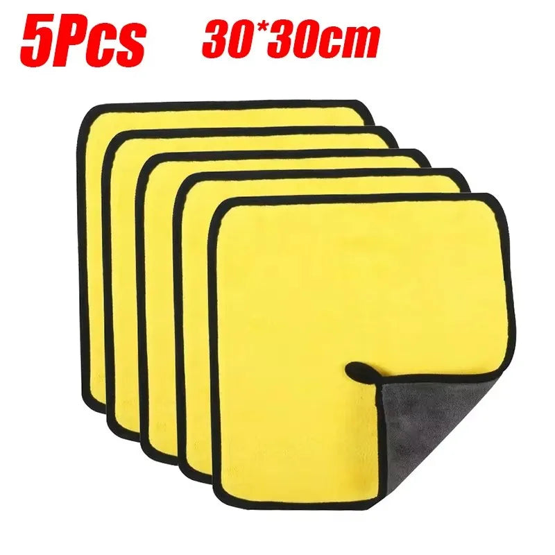 1/2/5Pcs Car Cleaning Cloth Professional Cleaning Car Wiping Microfiber Towel Car Wash Towel Accessories Oasis Select 5pcs 30x30