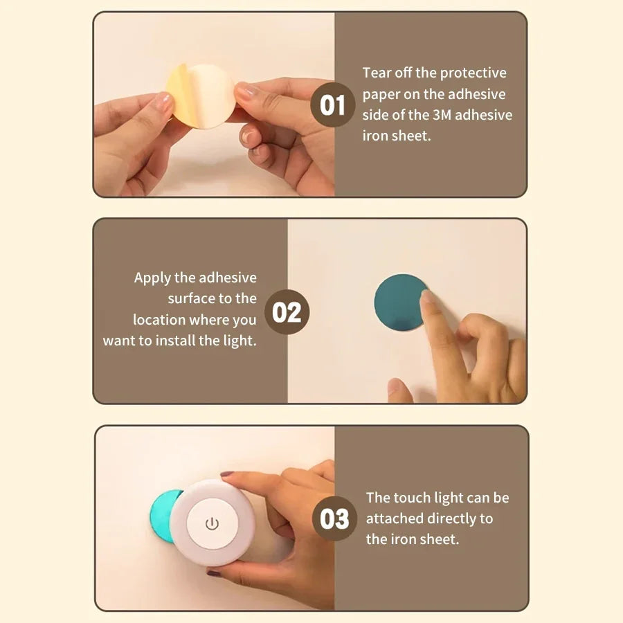Wireless Rechargeable LED Night Light – Touch Sensor Lamp LED Night Light Oasis Select