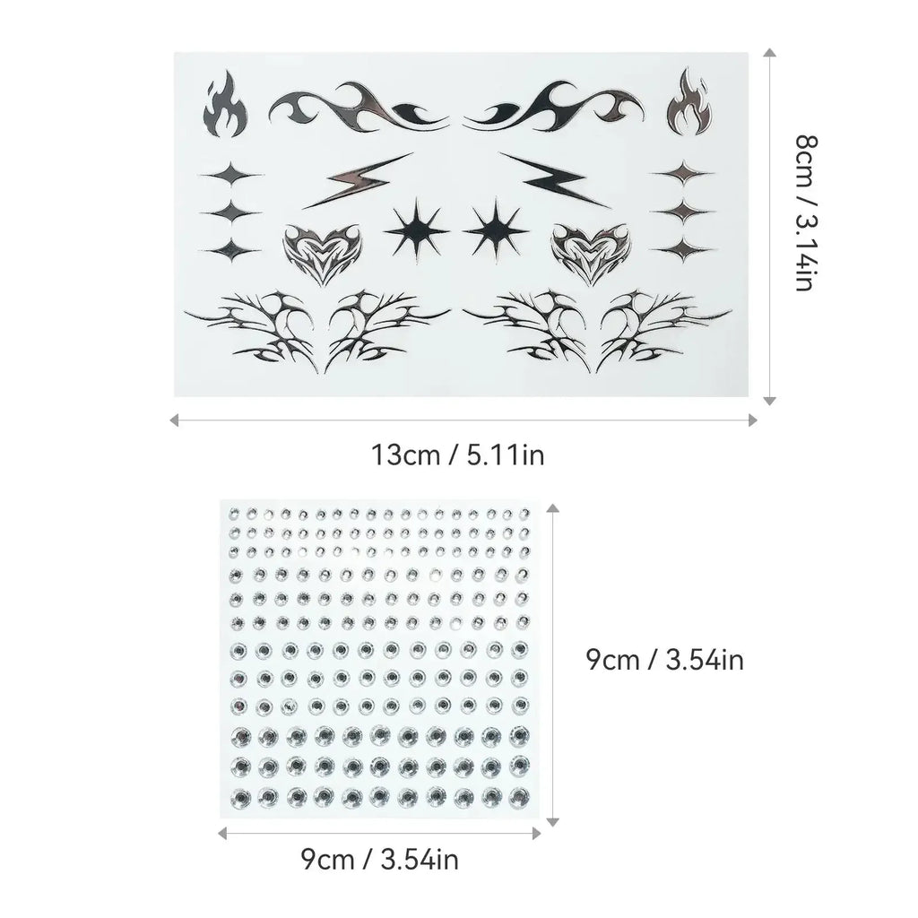 MLSMILE 3D Laser Face Stickers – Eye Makeup Temporary Tattoos