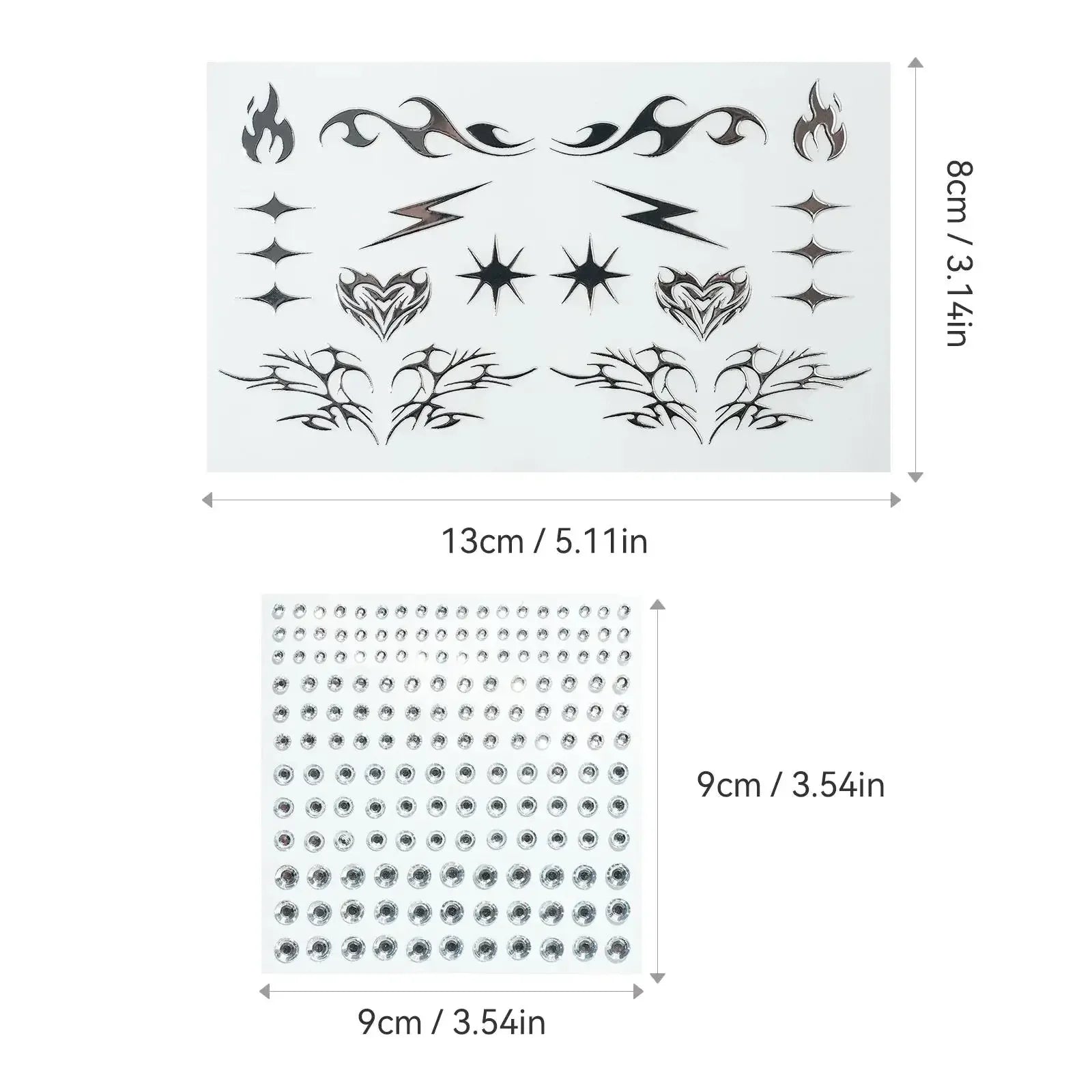 MLSMILE 3D Laser Face Stickers – Eye Makeup Temporary Tattoos