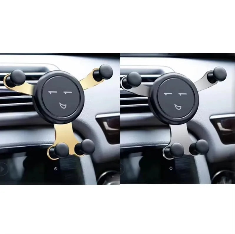 1/2/3/4pcs Black/Silver/Gold Car Installation Vent Fashion Gravity Bracket Universal Mobile For Phone GPS Mobile Phone Holder Oasis Select 2pcs mix 1