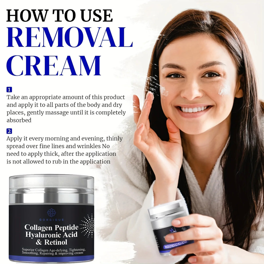 GORGIQUE Collagen Peptide Cream – Retinol & Hyaluronic Acid Face Moisturizer Cream Oasis Select