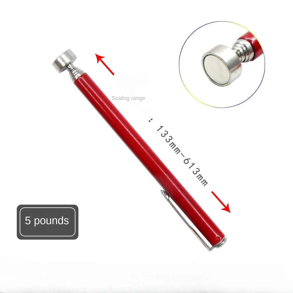 1/3/5PCS Telescopic Magnetic Pickup Tool with LED Light Extendable Metal Magnet Stick for Auto Repair and Metal Parts Retrieval Oasis Select 3PCS 5LB-Red