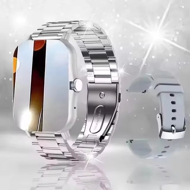 Smart watch with full touch screen, call, message reminder, music control and other functions, compatible with iPhone/android mo Oasis Select Wh20Szstrap