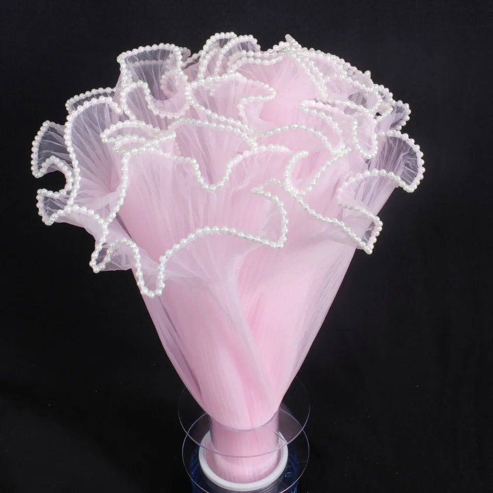 Pearl Lace Wave Mesh Flower Wrapping Roll | Bouquet Gift Wrap