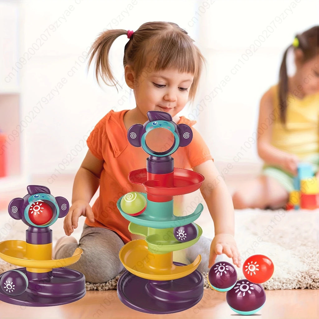 A Fun And Educational Ball Track Tower, a Rolling Ball Early Learning Toy, Spinning Balls,Great Gifts for Holidays And Birthdays Oasis Select