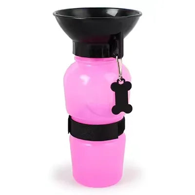 500ml Outdoor Squeeze Portable Pet Dog Water Bottle Large and Small Dog Travel Drinking Cup Supplies Suitable for Dogs and Cats Oasis Select pink-1pcs 500ml