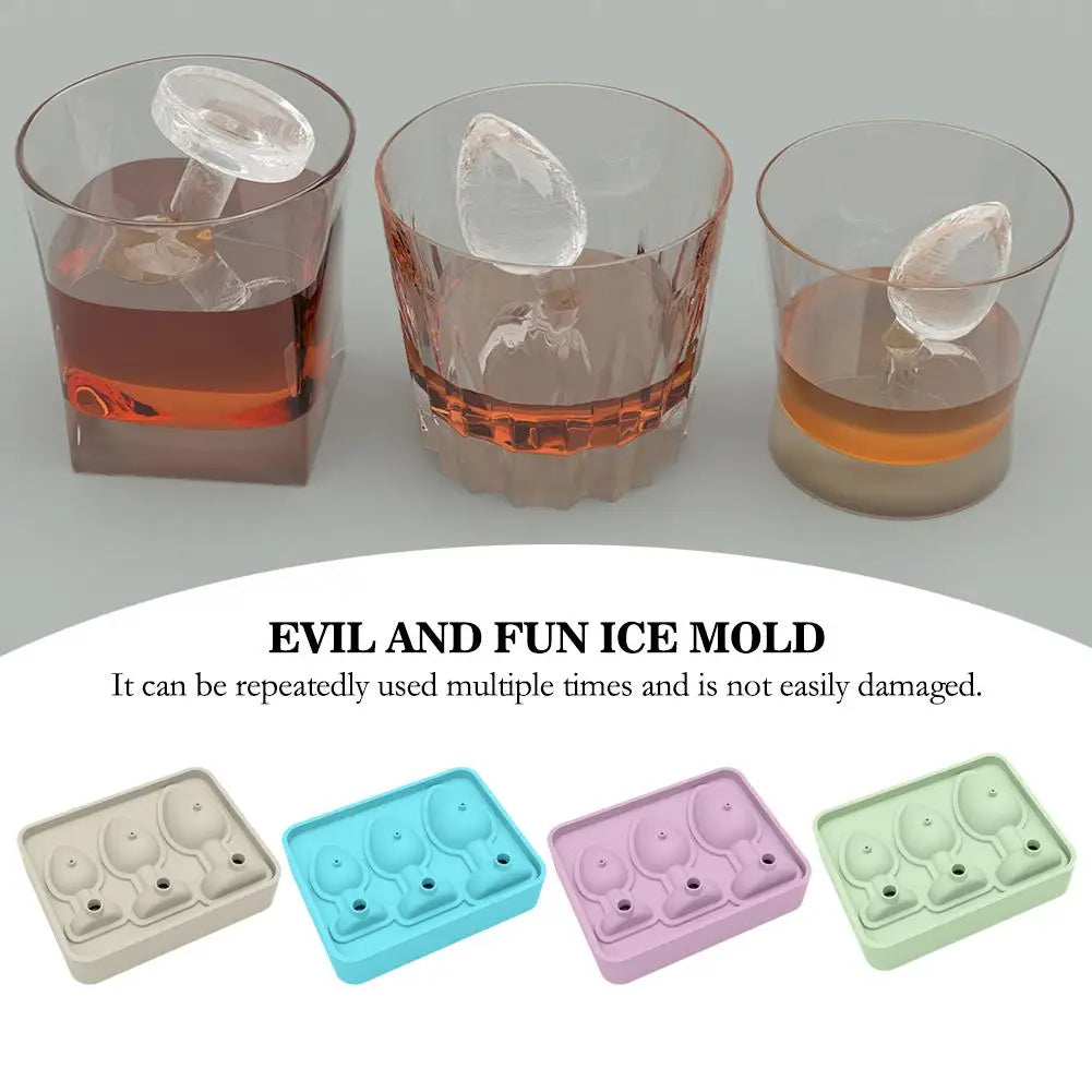 Creative Silicone Ice Cube Mold Prank Anal Plug Shaped Ice Tray Reusable Funny Cocktails Whiskey Beer Drink ice-Cube Maker Oasis Select