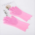 Pet Bath Gloves Thick Anti-scratch Dog Bath Cat Scrub Brush for Scratch Protection Dog Supplies Oasis Select pink