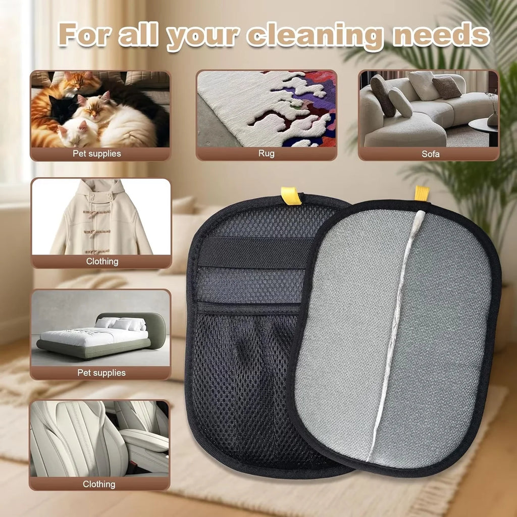 Double-Sided Lint Remover with Flea Comb, for Cats, Dogs, Furniture, Clothing , No Electricity Required, Household Cleaning Tool Oasis Select