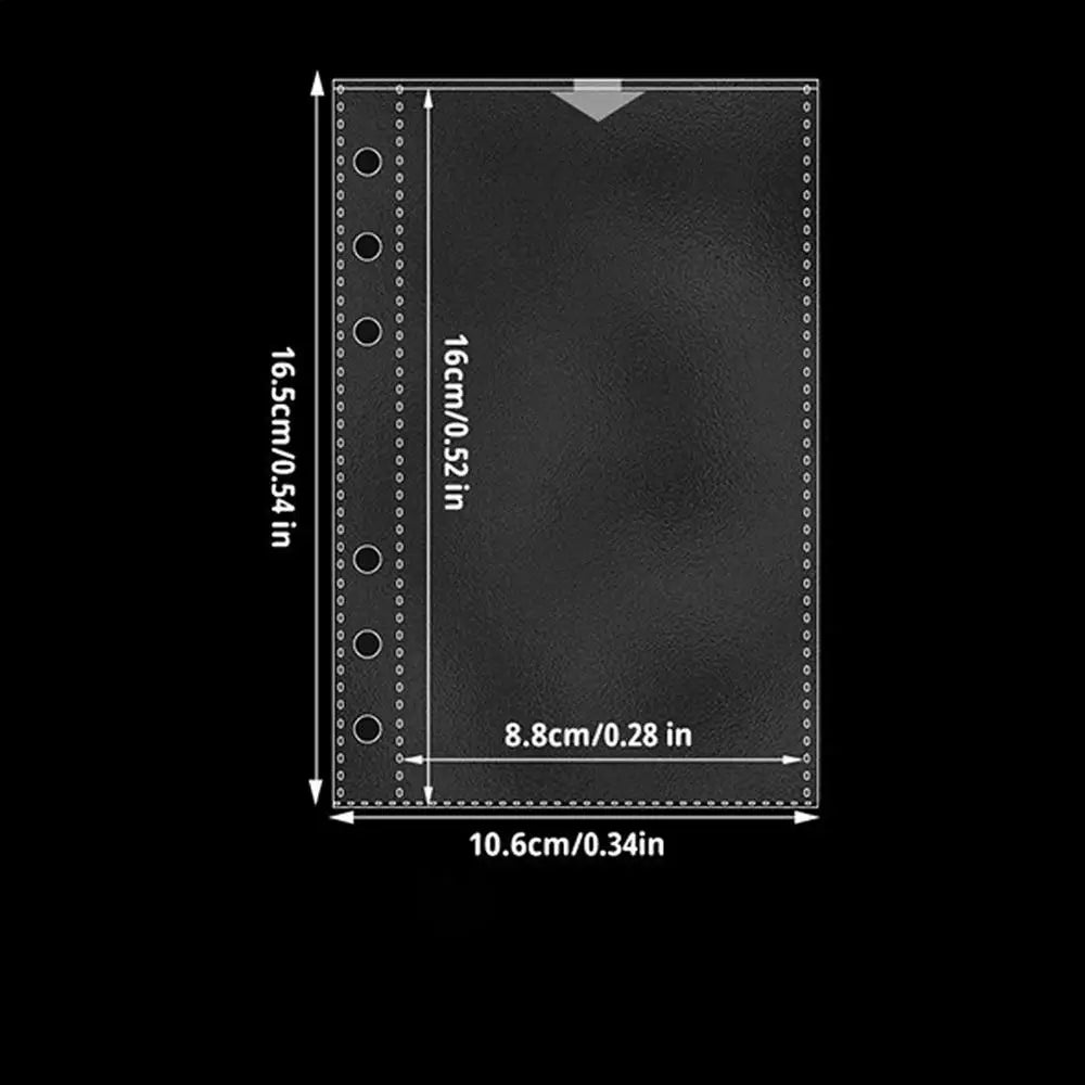 A6 binder replacement card pages transparent binder replacement pages sticker book replacement pages suitable for 6-ring binder Oasis Select Frosted 1 grid