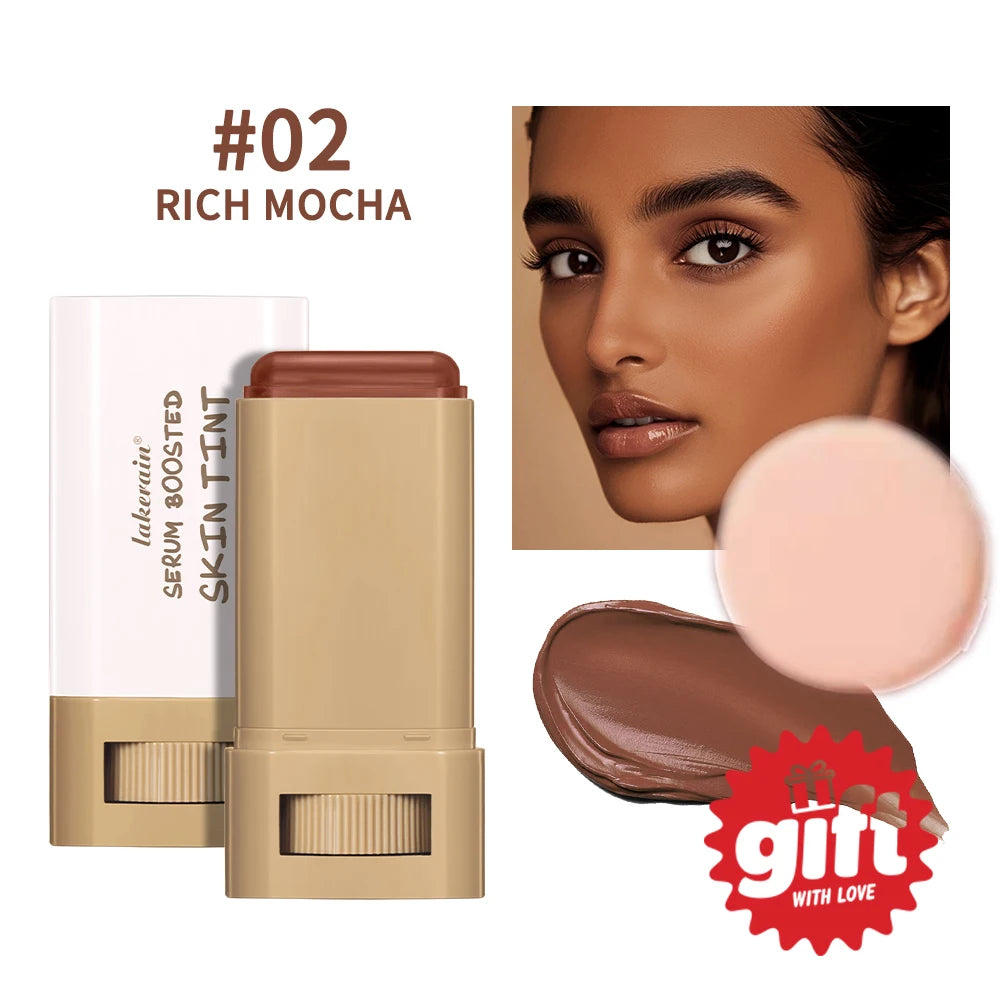 Lakerain Waterproof Skin Tint Stick + Puff | Tinted Serum Tinted Serum Foundation Oasis Select Color 2With Puff
