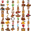54-Piece Cowboy Temporary Tattoos for Kids – Waterproof Stickers Temporary Tattoo Stickers Oasis Select 1A-3X3cm