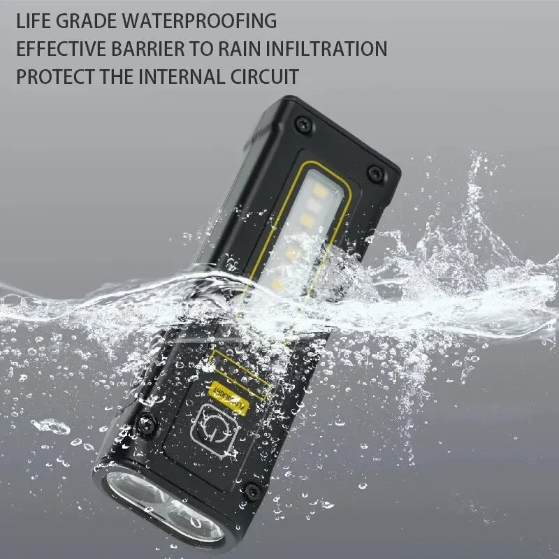 Super Bright LED NEW Design Source Work Lamp with Magnet Alarm SOS Key Chain Power Bank Waterproof Emergency Flashlight Oasis Select