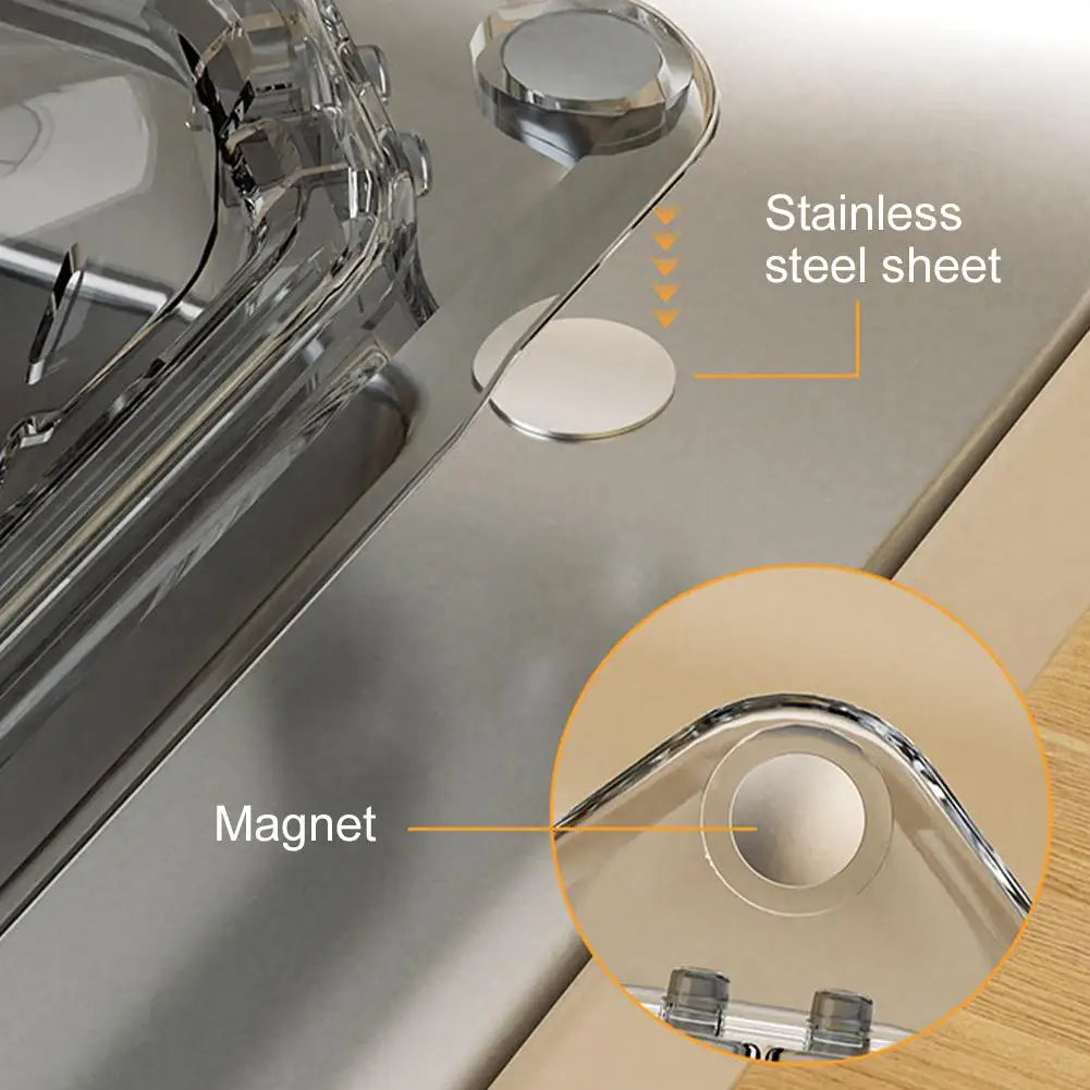 Magnetic Corner Sink Drain Basket – No-Drill Food Strainer