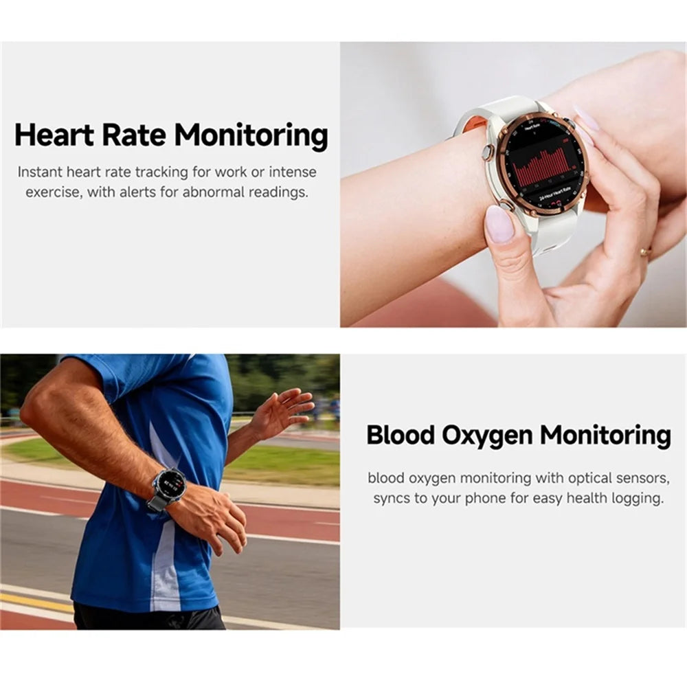 GPS Outdoor Sports Smart Watch Blue Tooth Call 3ATM Waterproof AMOLED Screen Health Watches Compass Smartwatch Information Push Oasis Select