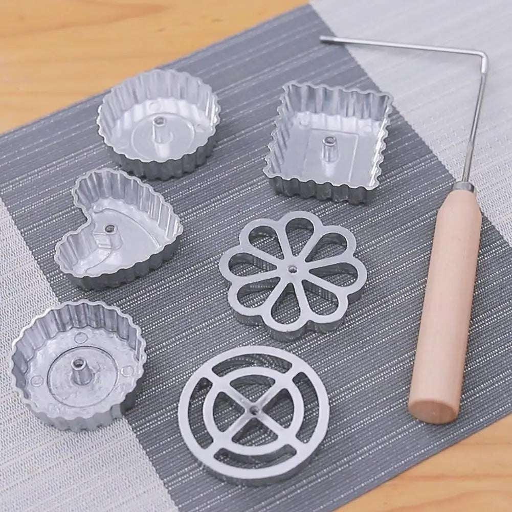 Cast Rosette Iron Mold Set 2/4/7Pcs Bunuelos Mold With Handle Timbale Pastry Tools Achappam Cookie Maker Oasis Select