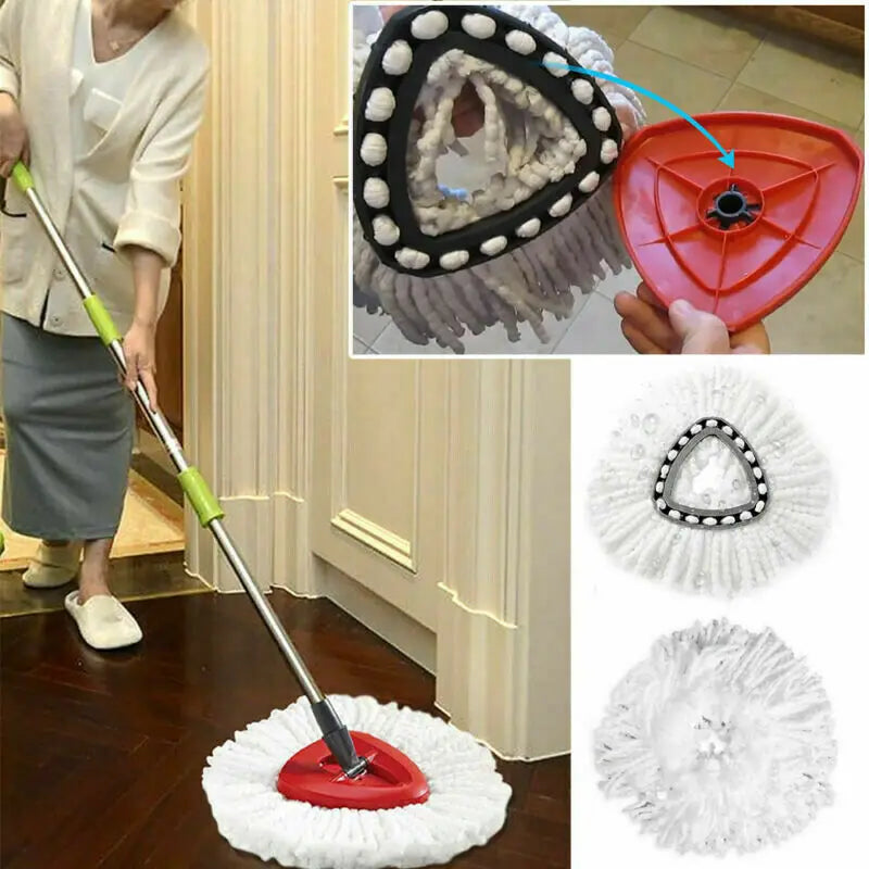 Easy Wring and Clean Floor Mop Turbo Microfibre 2in1 Replacement Refill Mop Head Accessory Home Cleaning Tools Oasis Select