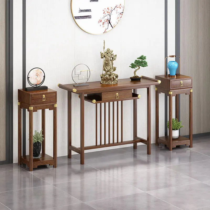 New Chinese-style table, end view table, table case, Zen-style foyer Buddhist table, end view table, porch cabinet, narrow style Oasis Select