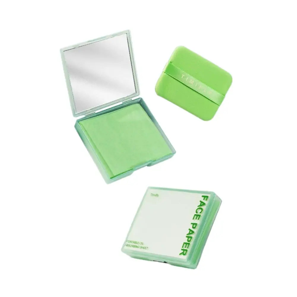 Oil Blotting Sheets for Face, Face Blotting Sheets for Oily Skin with Mirror & Makeup Puff, Oily Skin Blotting Paper for Women Oasis Select A