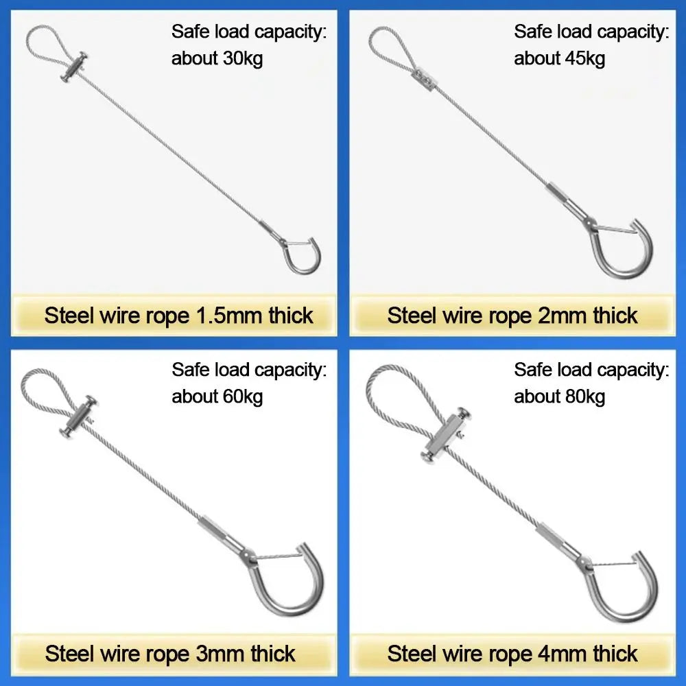 High Quality Stainless Steel Wire Rope Adjustable With Locking Retractable Fastening Hanging Rope Oasis Select